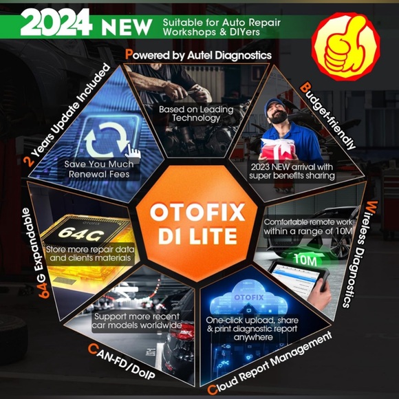 OTOFIX D1 Lite Car Bidirectional Scanner Auto Full System Diagnostic Tool - Picture 2 of 14